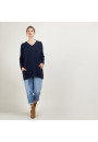 Oversize V-neck sweater buttoned back - Binta