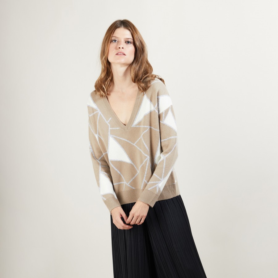 Jumper with geometric patterns - Felixa