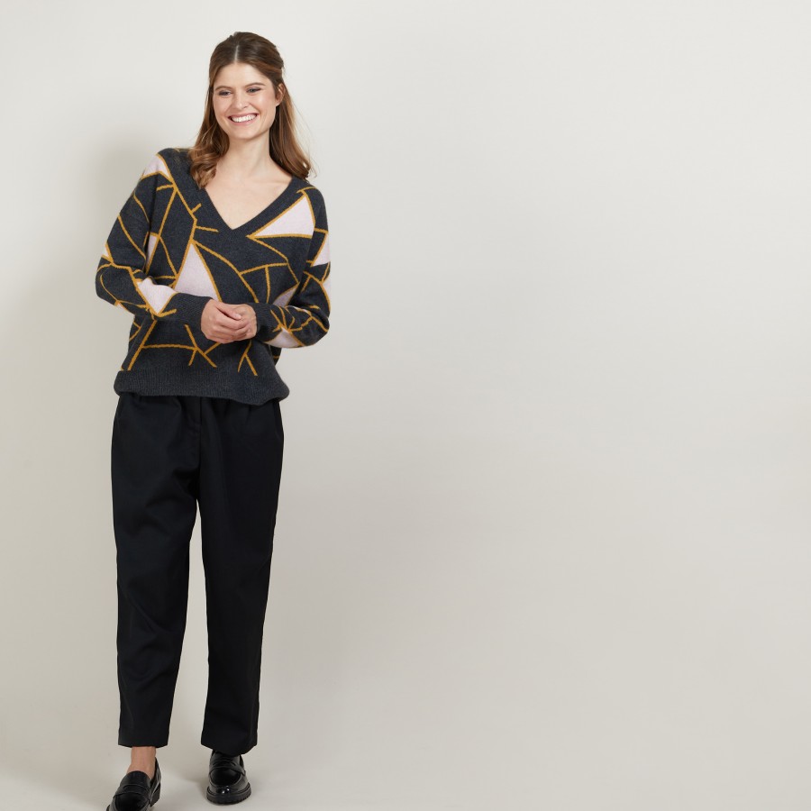 Pull à motifs géométriques en cachemire - Felixa