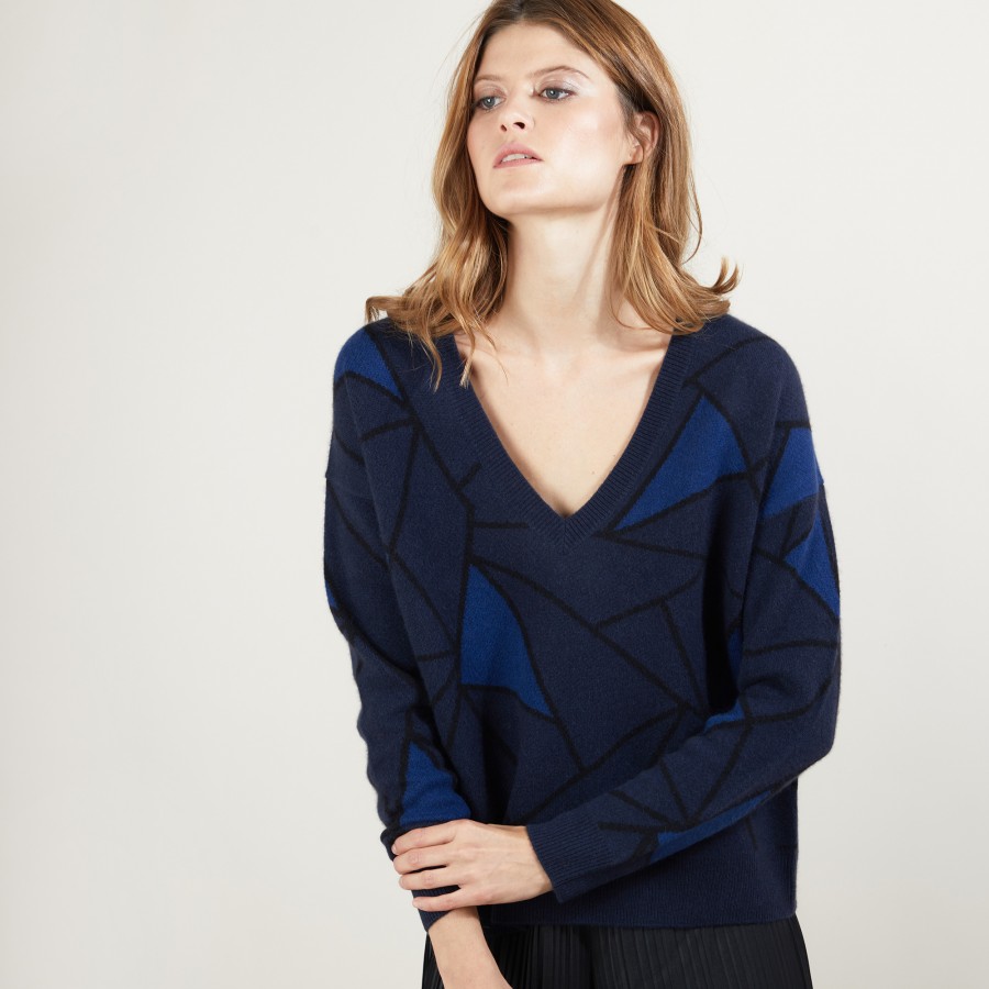 Jumper with geometric patterns - Felixa