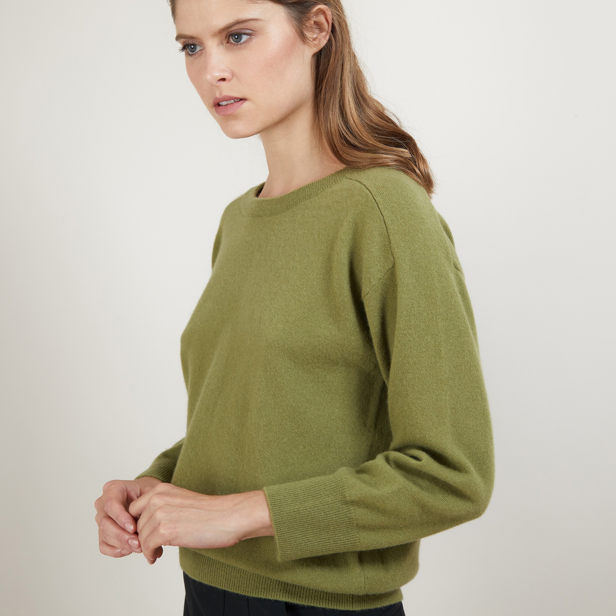 Pull col rond emmanchures marteau en cachemire - Bree 