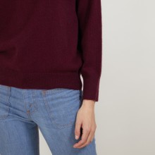 Cashmere round neck sweater with hammer armholes - Bree