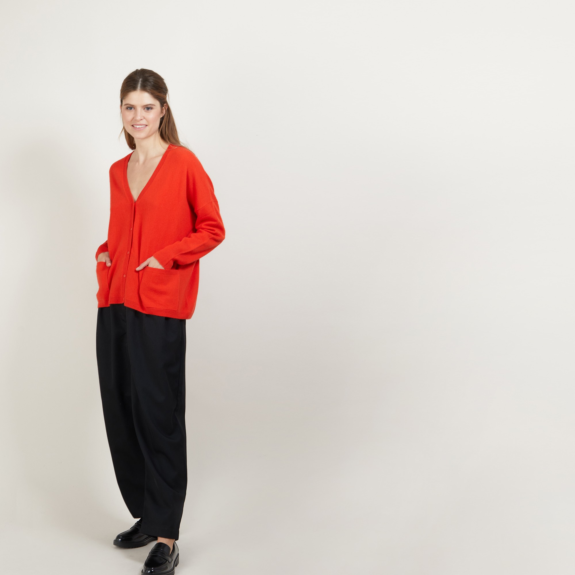 Cashmere cardigan - Brune