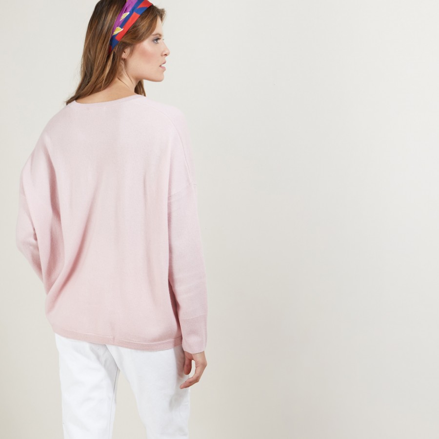 Cardigan de cashmere com decote em V - Brunne