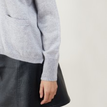 Short cashmere V-neck sweater - Balba