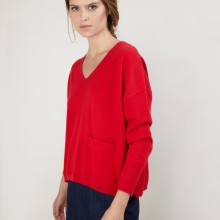 Short cashmere V-neck sweater - Balba