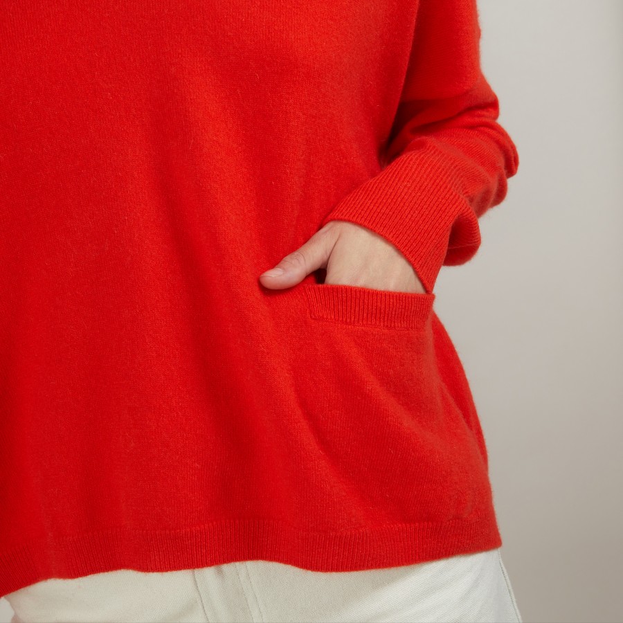 Short cashmere V-neck sweater - Balba