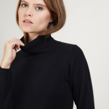 Pull col roulé en cachemire - Bauhaus 7010 noir - 01 Noir