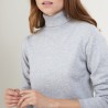 Pull col roulé en cachemire - Bauhaus 7013 vapeur - 09 Gris moyen