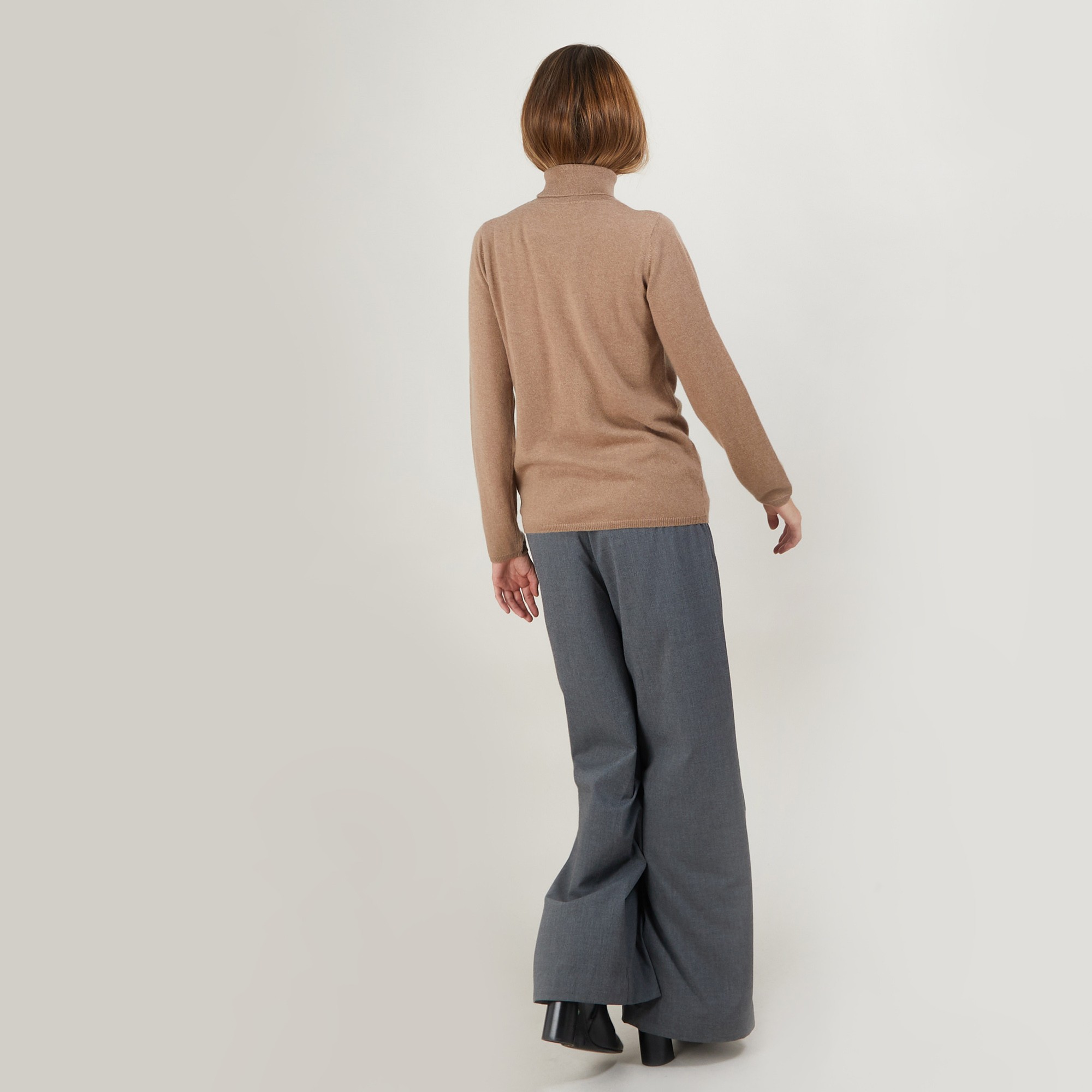 Pull col roulé en cachemire - Bauhaus 7030 desert - 46 Marron clair