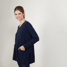 Loose V-neck cashmere sweater - Belinda