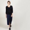 Pull col V en cachemire - Bertille 7010 noir - 01 Noir