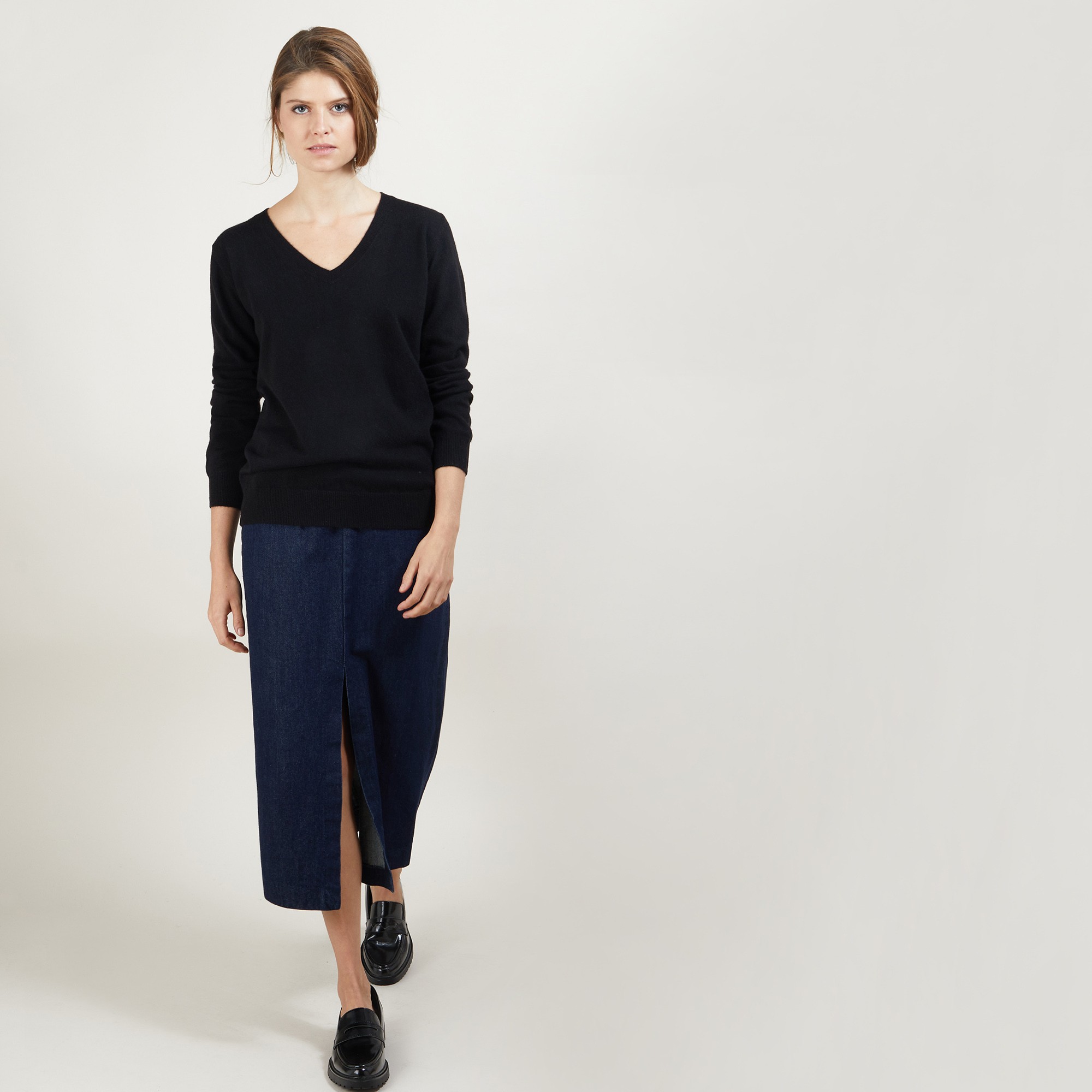 V-neck cashmere sweater BERTILLE