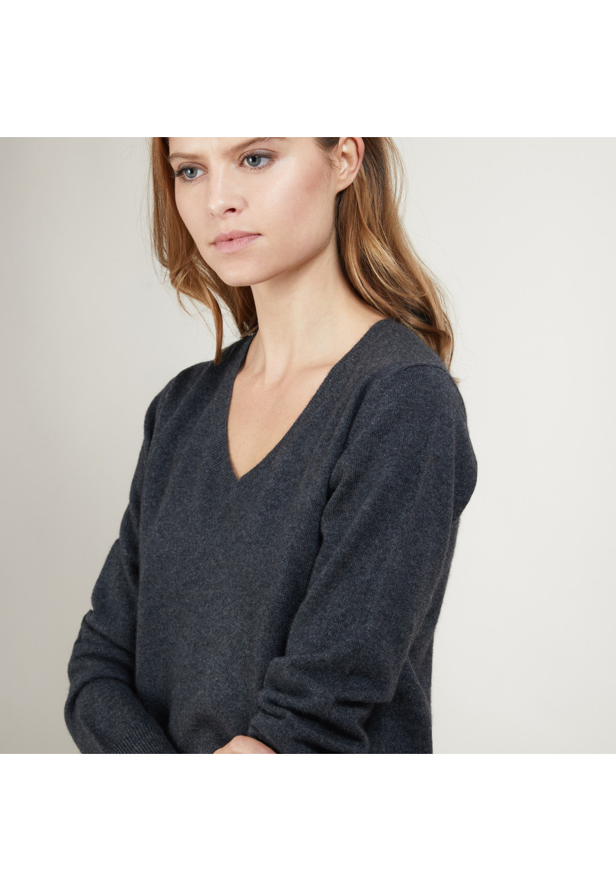 V-neck cashmere sweater - Abel