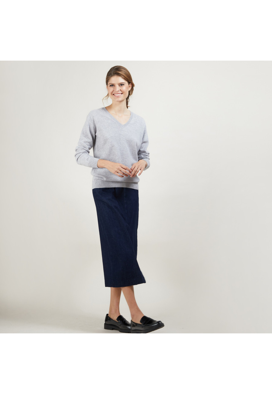 Pull col V en cachemire - Abel