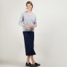 Pull col V en cachemire - Bertille 7013 vapeur - 09 Gris moyen
