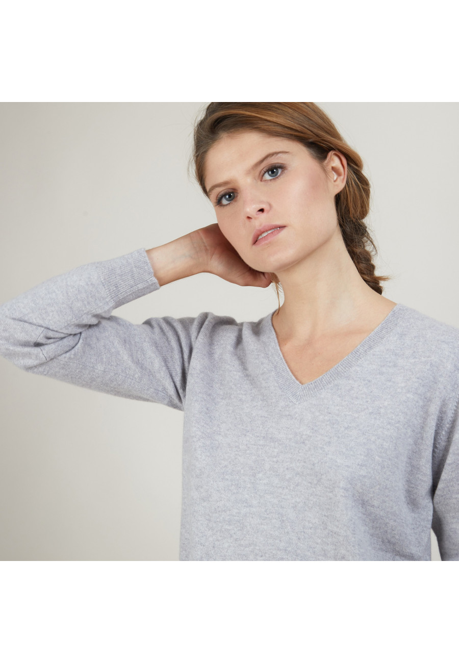 Pull col V en cachemire - Abel