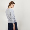 Pull col V en cachemire - Bertille 7013 vapeur - 09 Gris moyen
