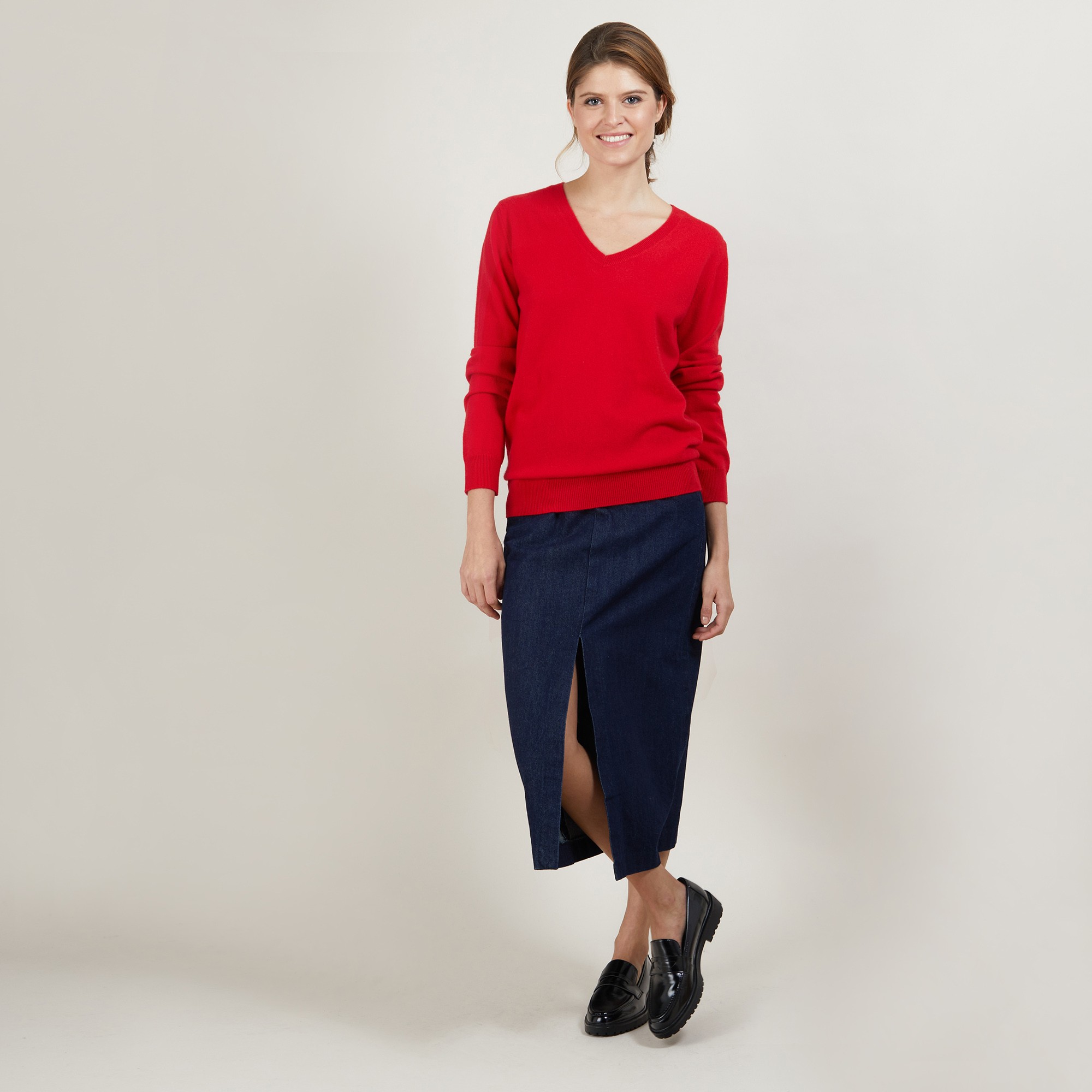 V-neck cashmere sweater BERTILLE
