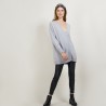 Long cardigan à poches en cachemire - Blush 7040 marine - 05 Bleu marine