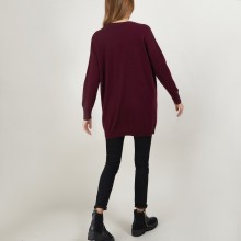 Long cardigan à poches en cachemire - Blush 7040 marine - 05 Bleu marine