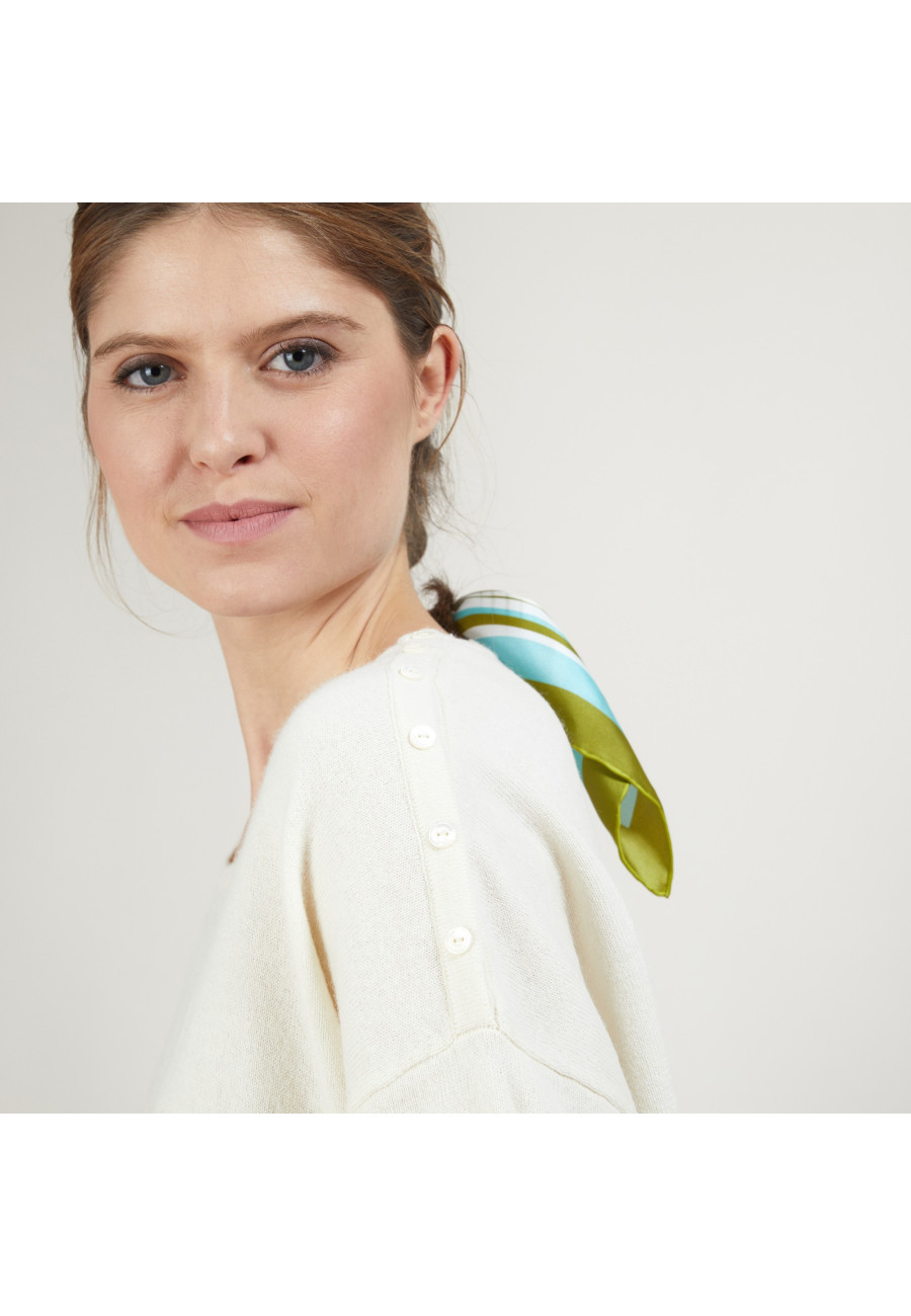 Pull ample en cachemire boutons épaule - Brook