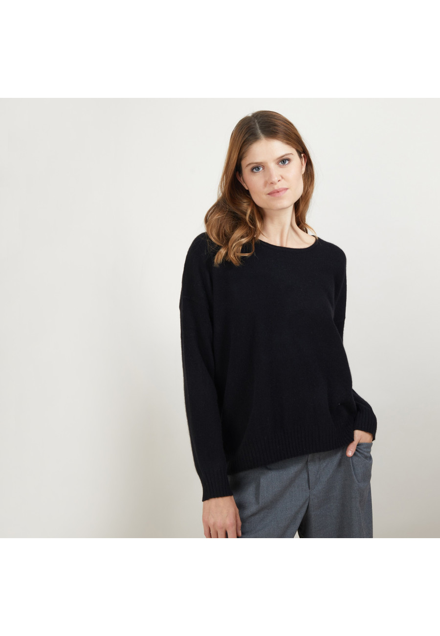 Pull ample en cachemire boutons épaule - Brook