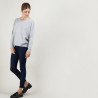 Pull ample en cachemire boutons épaule - Brook 7013 vapeur - 09 Gris moyen