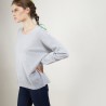 Pull ample en cachemire boutons épaule - Brook 7013 vapeur - 09 Gris moyen