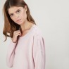 Pull ample en cachemire boutons épaule - Brook 7084 opale - 24 Rose clair