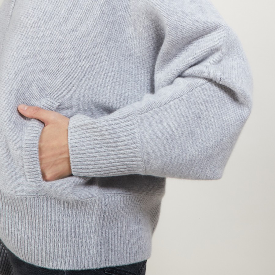 Cashmere zipped hooded jacket - Gabien