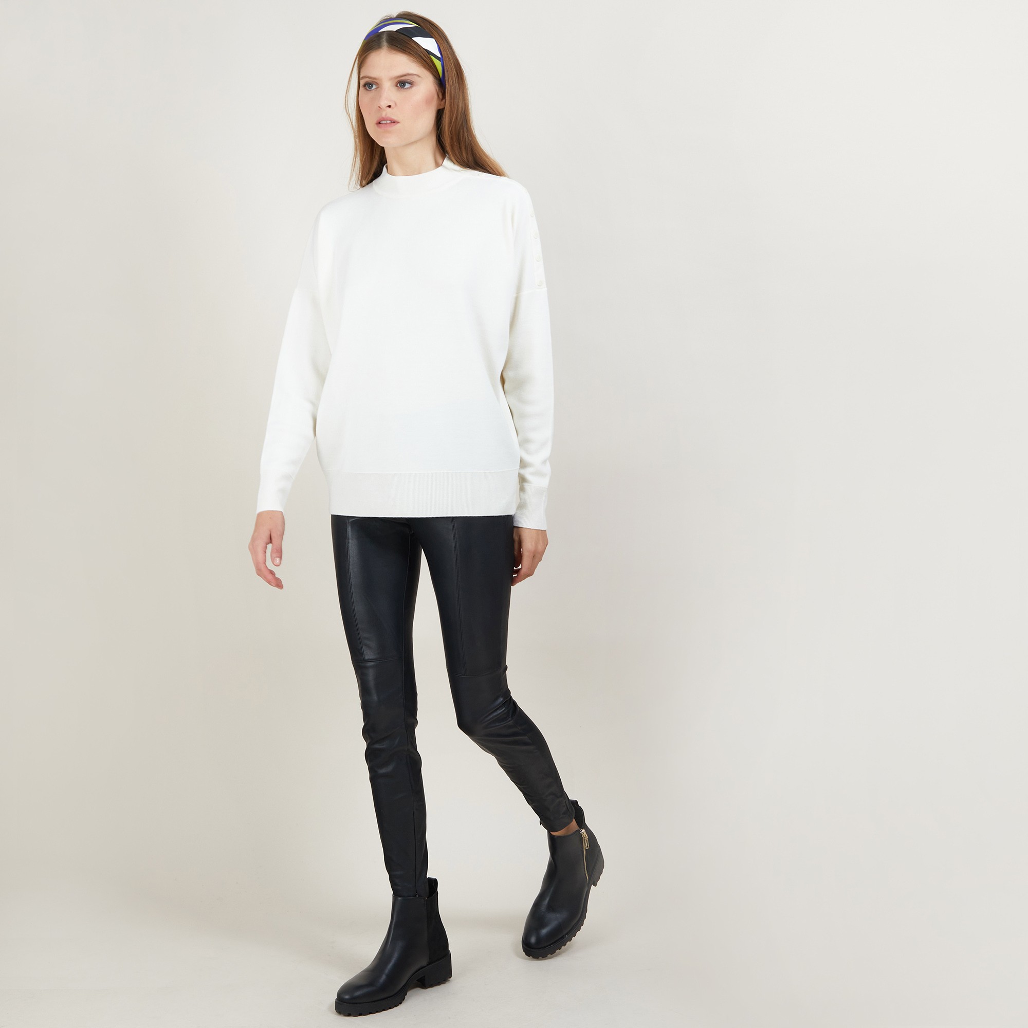 Pull en laine boutonné épaule - Gipsy
