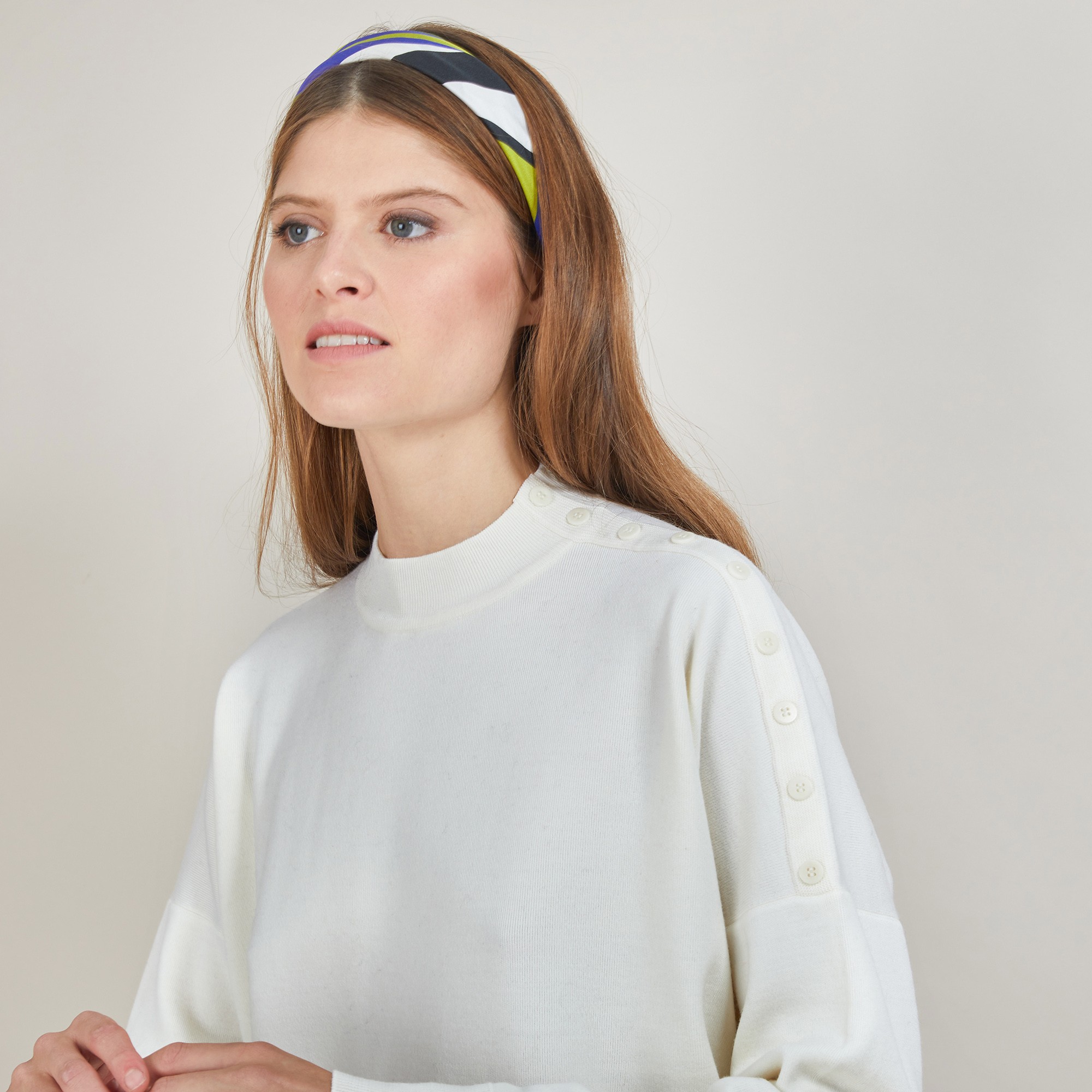 Buttoned shoulder wool sweater - Gipsy