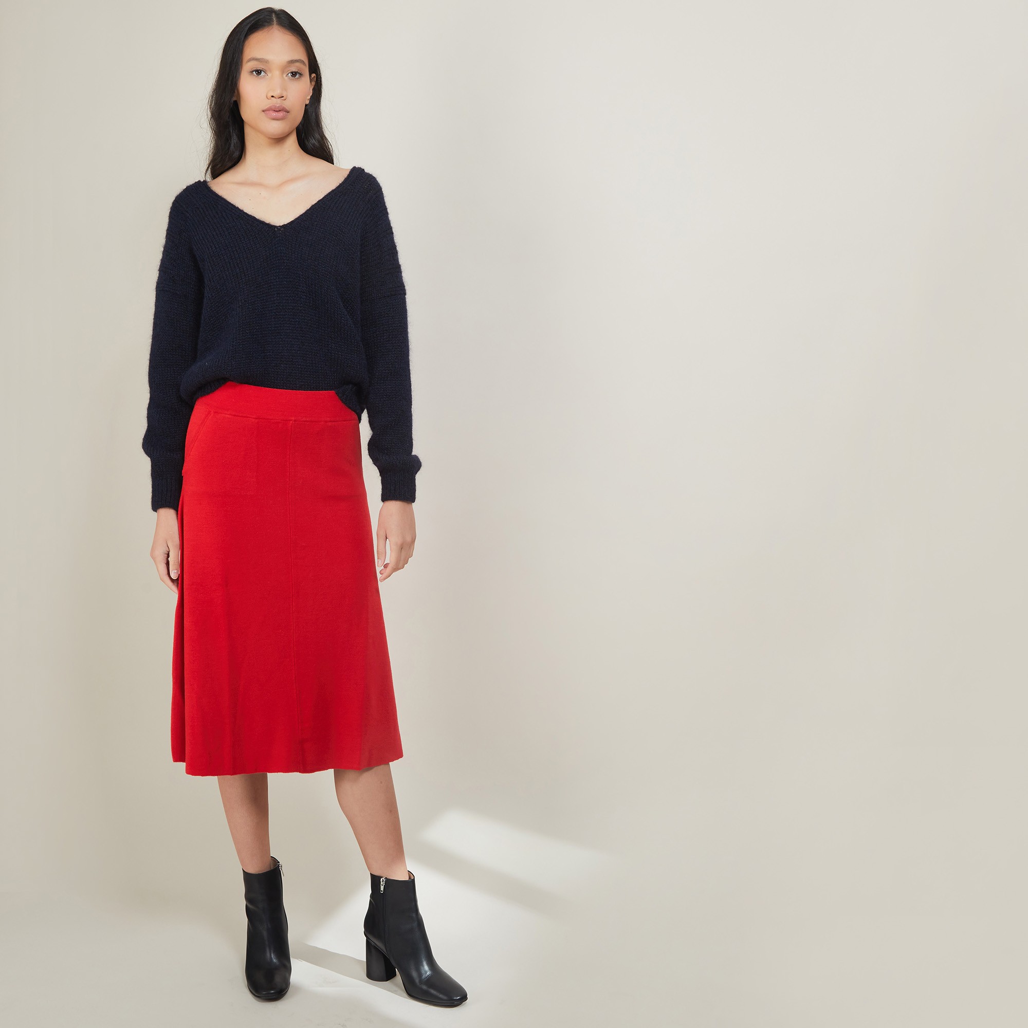 Jupe à poches en laine - Grazia
