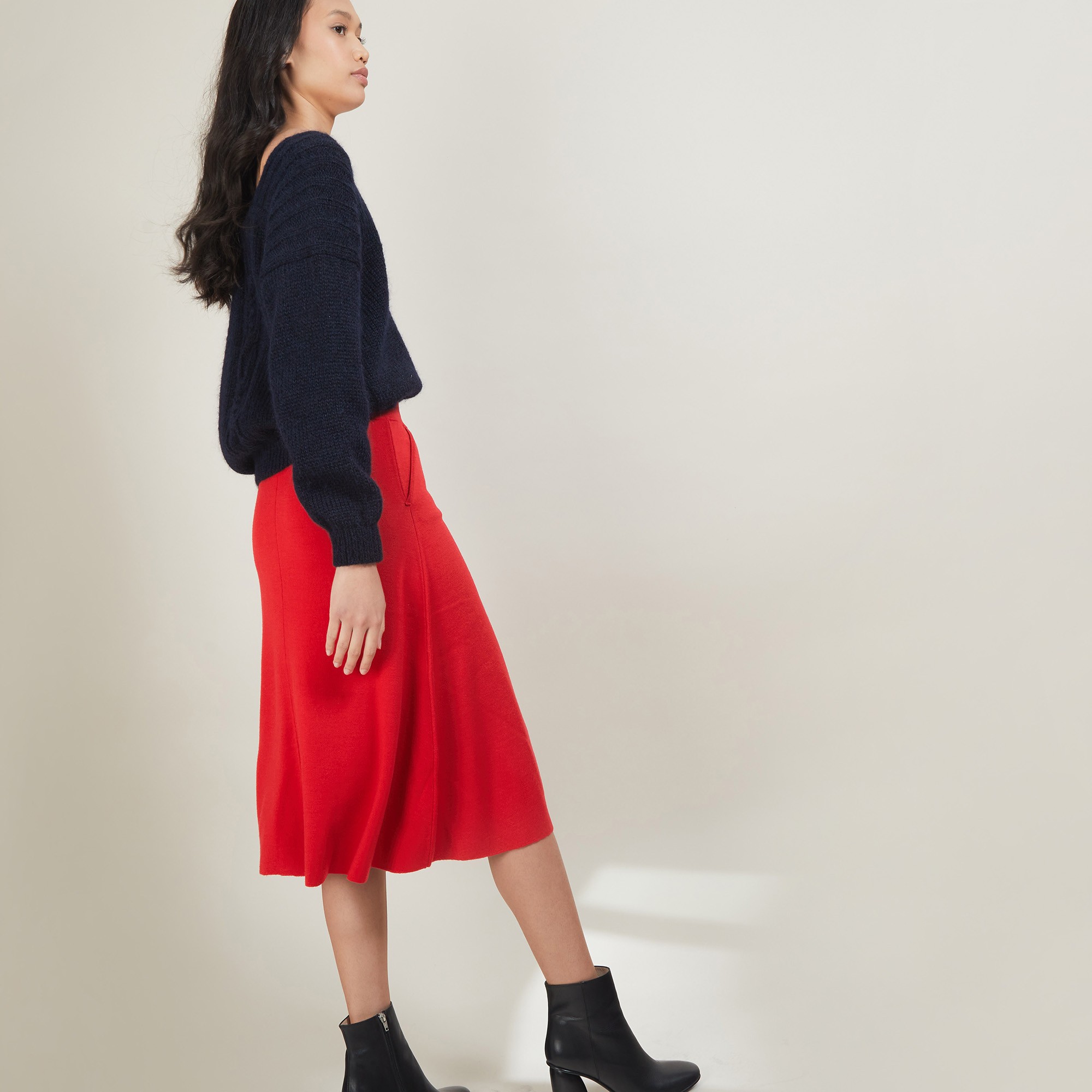 Jupe à poches en laine - Grazia