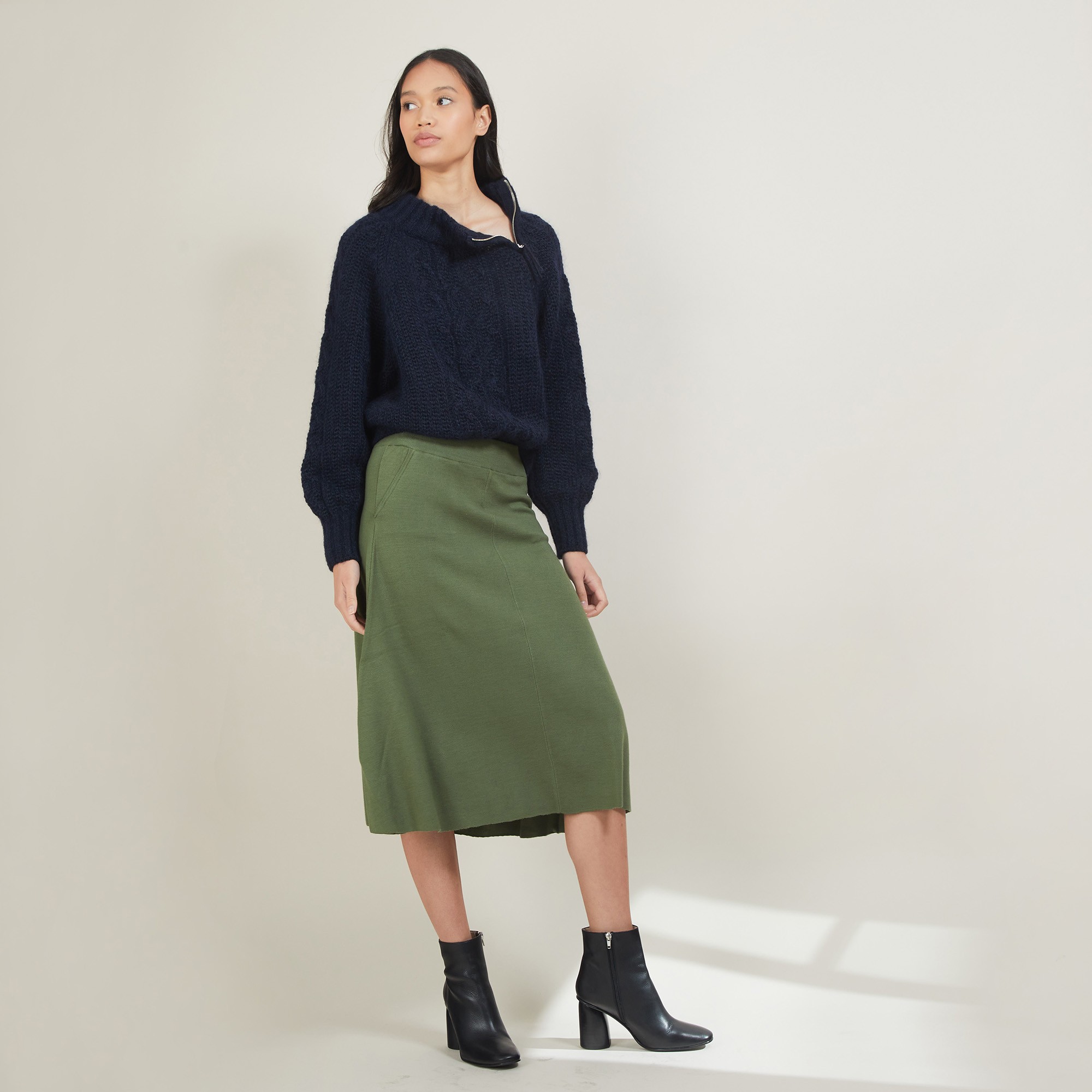 Jupe à poches en laine - Grazia