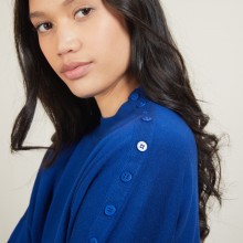 Buttoned shoulder wool sweater - Gipsy