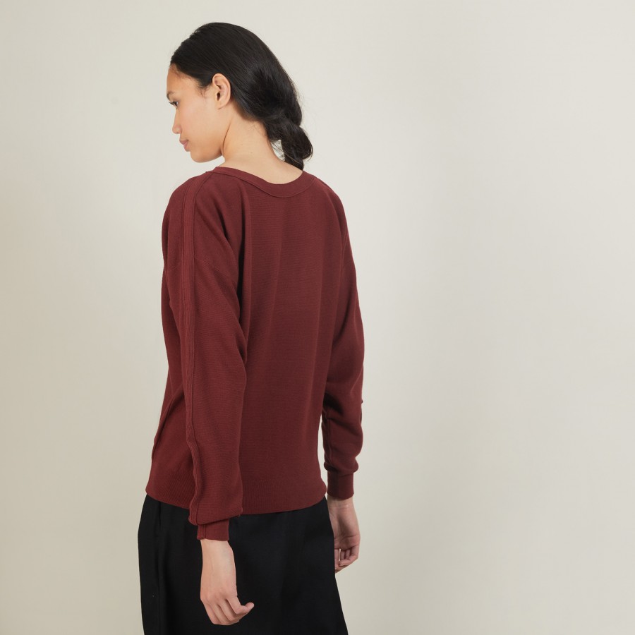 Pull col bateau en coton cachemire - Felice