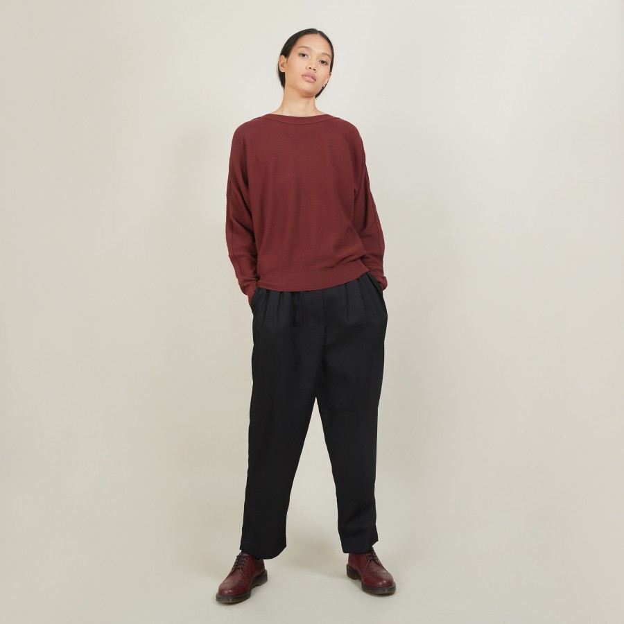 Pull col bateau en coton cachemire - Felice