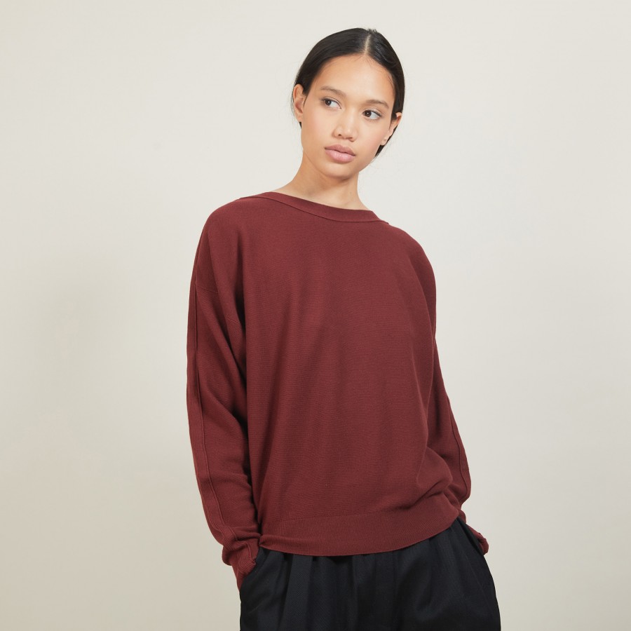 Pull col bateau en coton cachemire - Felice