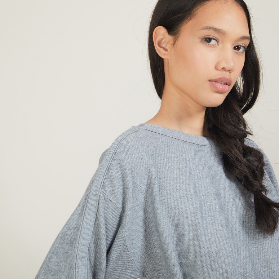 Pull col bateau en coton cachemire - Felice