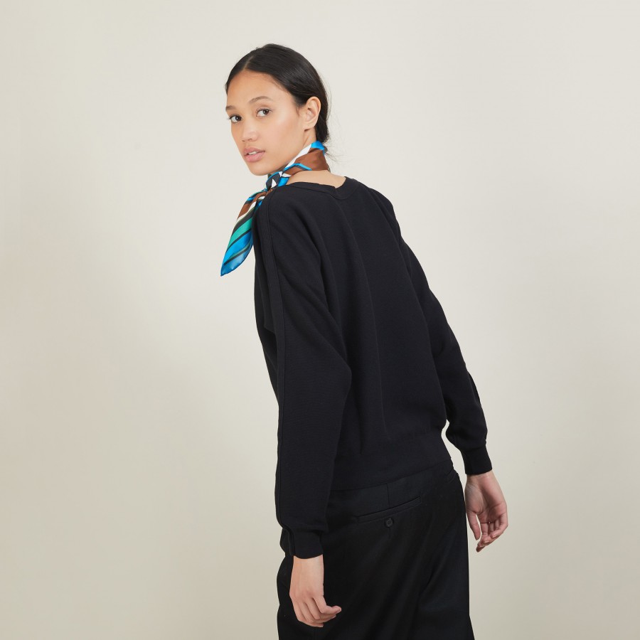 Pull col bateau en coton cachemire - Felice