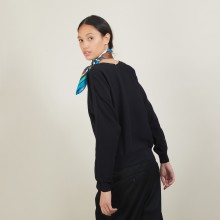 Cotton cashmere boat neck sweater - Felice