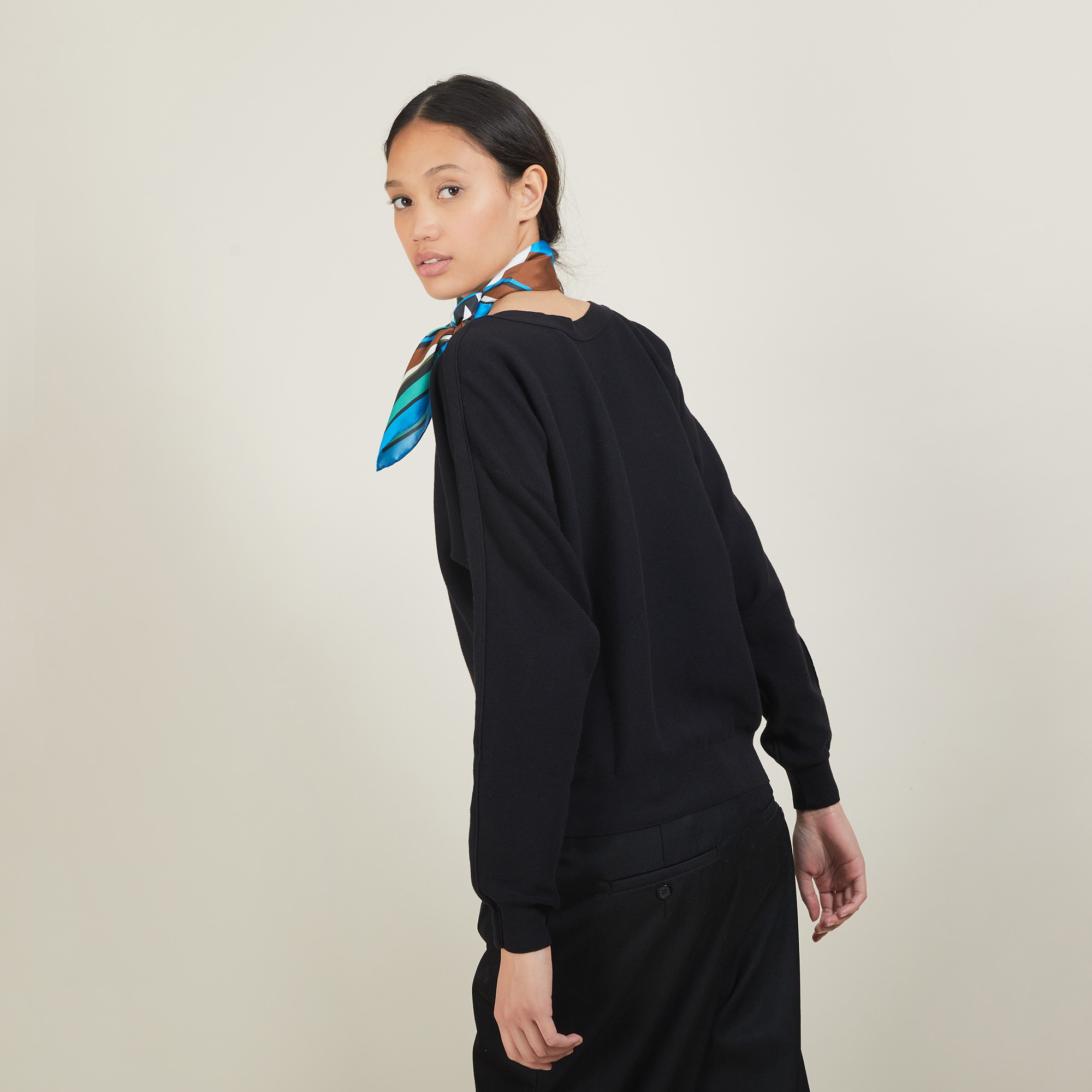 Cotton cashmere boat neck sweater - Felice