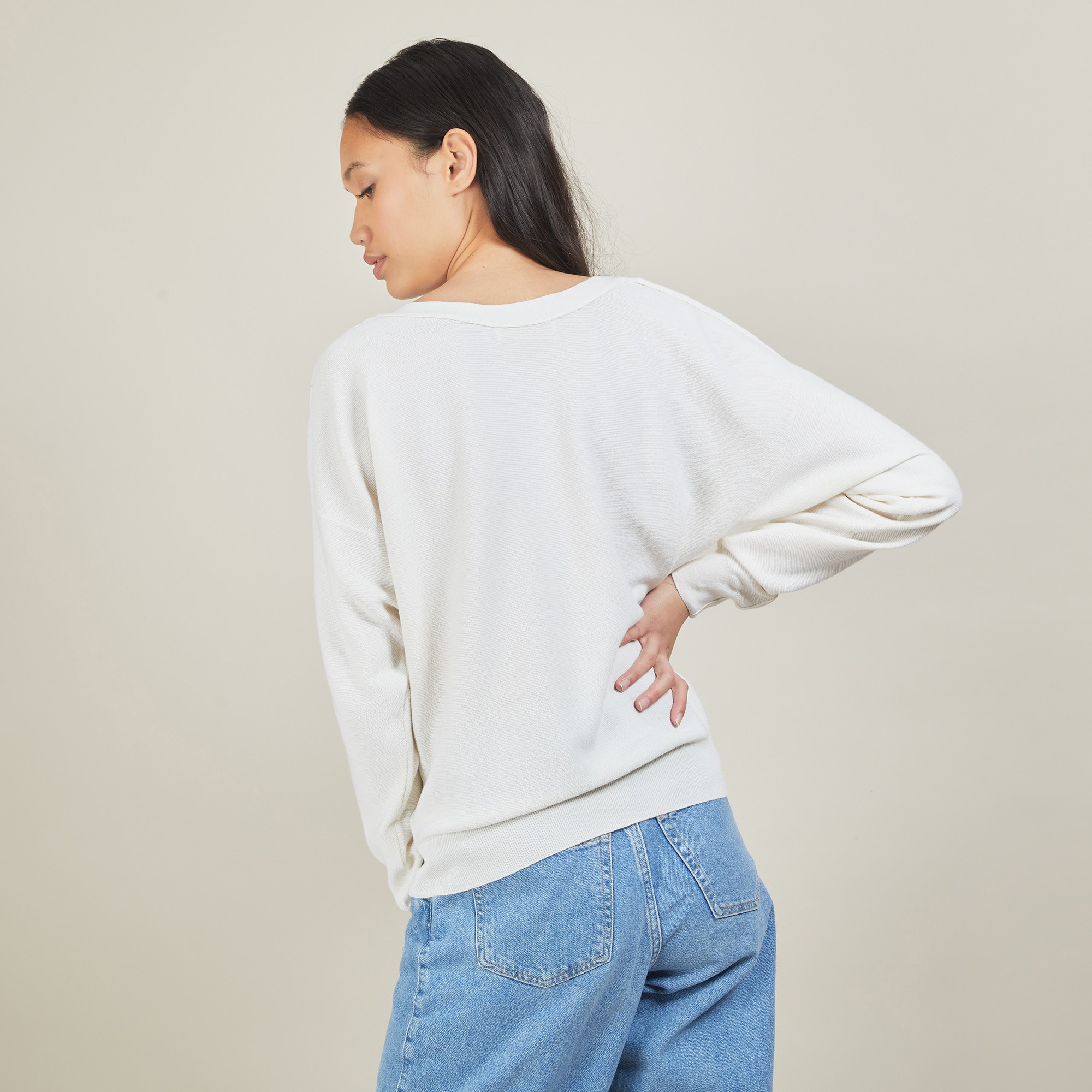 Pull col bateau en coton cachemire - Felice 