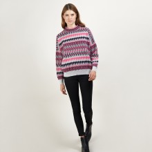 Wool sweater with Aztec patterns - Fidji