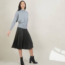 Pull col montant en coton cachemire - Fanny