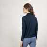 Pull col fantaisie en laine et soie - Florina 7011 ombre - 10 Gris foncé