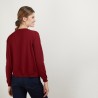 Pull croisé en laine - Fredi 7082 grenat - 51 Bordeaux