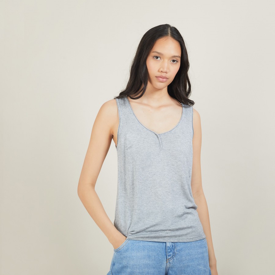 Bamboo cashmere tank top - Aetim